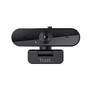 Camera web Trust Taxon QHD, interfata USB 2.0, lungime cablu 180cm, sensibilitate 56 dB, microfon dual omnidirectional, rezolutie video 2560x1440, 30 fps, auto-focus, rezolutie senzor 2560x1440, negru