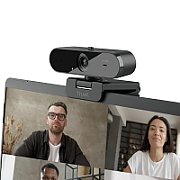 Camera web Trust Taxon QHD, interfata USB 2.0, lungime cablu 180cm, sensibilitate 56 dB, microfon dual omnidirectional, rezolutie video 2560x1440, 30 fps, auto-focus, rezolutie senzor 2560x1440, negru