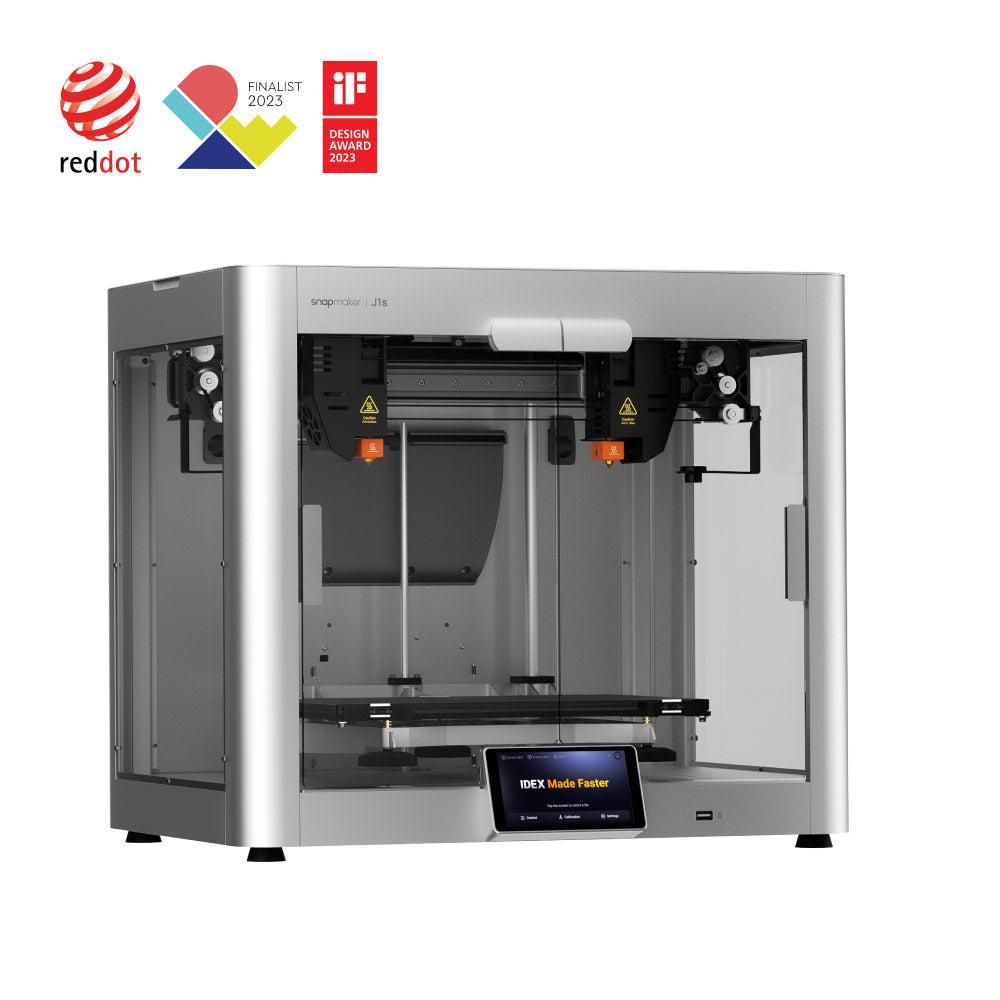 Imprimanta 3D Snapmaker J1S, Idex, doua capete de printare independente, Tehnologie FFF (Fused Filament Fabrication), Volum printare Default mode: 300 x 200 x 200mm, Copy Mode: 160 mm × 200 mm × 200 mm, Mirror Mode: 150 mm × 200 mm × 200 mm, Inaltime strat: 0.05-0.3mm, Platforma printare: Sticla