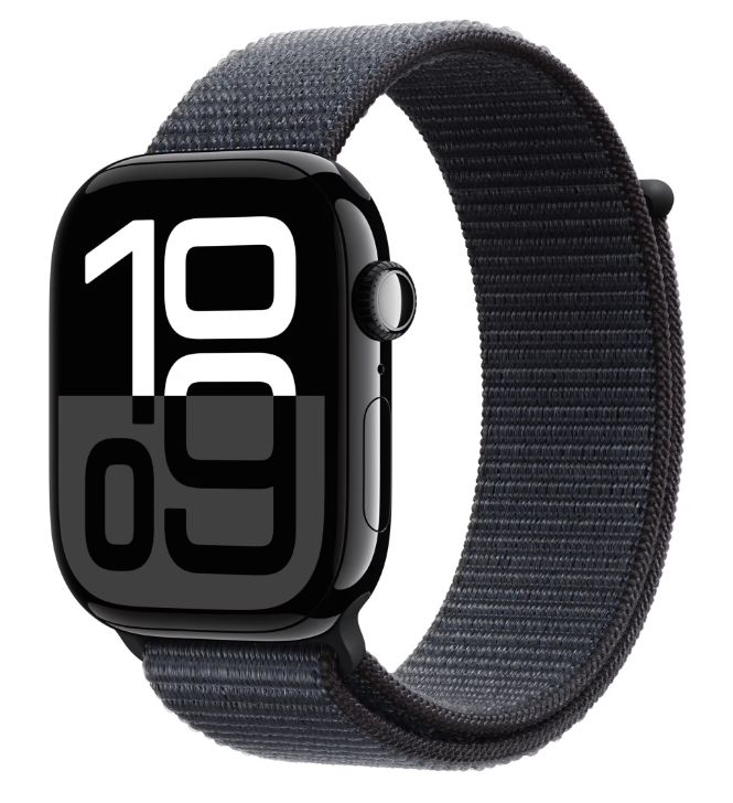 Apple Watch S10 GPS 46mm Jet Black Alu Case with Ink Sport Loop