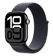 Apple Watch Series 10 GPS + Cellular 42mm Jet Black Aluminium Case with Ink Sport Loop