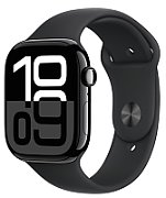 Apple Watch Series 10 GPS 46mm Jet Black Aluminium Case with Black Sport Band - S/M