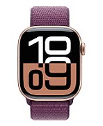 Apple Watch Series 10 GPS 42mm Rose Gold Aluminium Case with Plum Sport Loop
