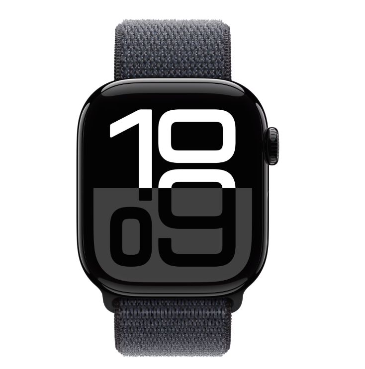 Apple Watch Series 10 GPS 42mm Jet Black Aluminium Case with Ink Sport Loop