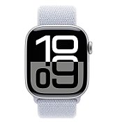 Apple Watch Series 10 GPS 42mm Silver Aluminium Case with Blue Cloud Sport Loop