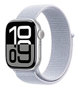 Apple Watch Series 10 GPS 42mm Silver Aluminium Case with Blue Cloud Sport Loop