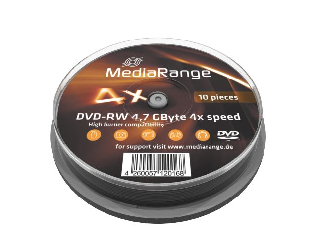 MediaRange DVD-RW 4x Cake10