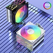 Ventilator Serioux CC120ARGB, dimensiuni 120x120x25mm, viteza ventilator 800-1800±200RPM, TDP: 180 - 200W, durata de viata 30 000 ore, iluminare LED, suporta toate seriile INTEL CPU