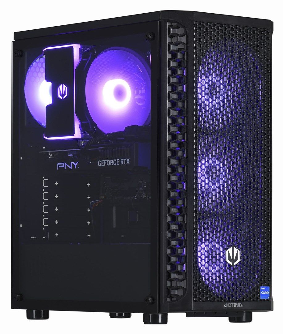 Desktop PC Actina Midi Tower, AMD 5600 (6 C / 12 T, 3.5 GHz - 4.4 GHz), 16 GB RAM, 1 TB SSD, NVIDIA GeForce RTX 4060 8 GB, Fara sistem de operare