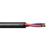 PROCAB CLS225-CCA/1 – Loudspeaker cable - 2 x 2.5 mm2 - 13 AWG -  EN50399 CPR Euroclass Cca-s1b d0 a1 100 m wooden reel - Black version