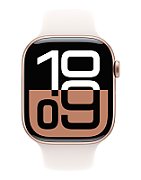 Apple Watch Series 10 GPS 46mm Rose Gold Aluminium Case with Light Blush Sport Band - M/L