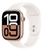 Apple Watch Series 10 GPS 46mm Rose Gold Aluminium Case with Light Blush Sport Band - M/L
