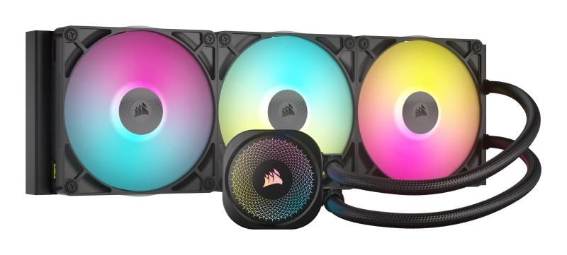 Cooler Procesor CORSAIR iCUE LINK TITAN 420 RX RGB AIO Liquid NEGRU, marime radiator 452mm, 3 ventilatoare ARGB, Viteza ventilatoare 300-1700 RPM +/- 10%, Suport AMD: AM4/AM5, suport INTEL: LGA 1851/1700, Airflow: 17.9-94.7 CFM
