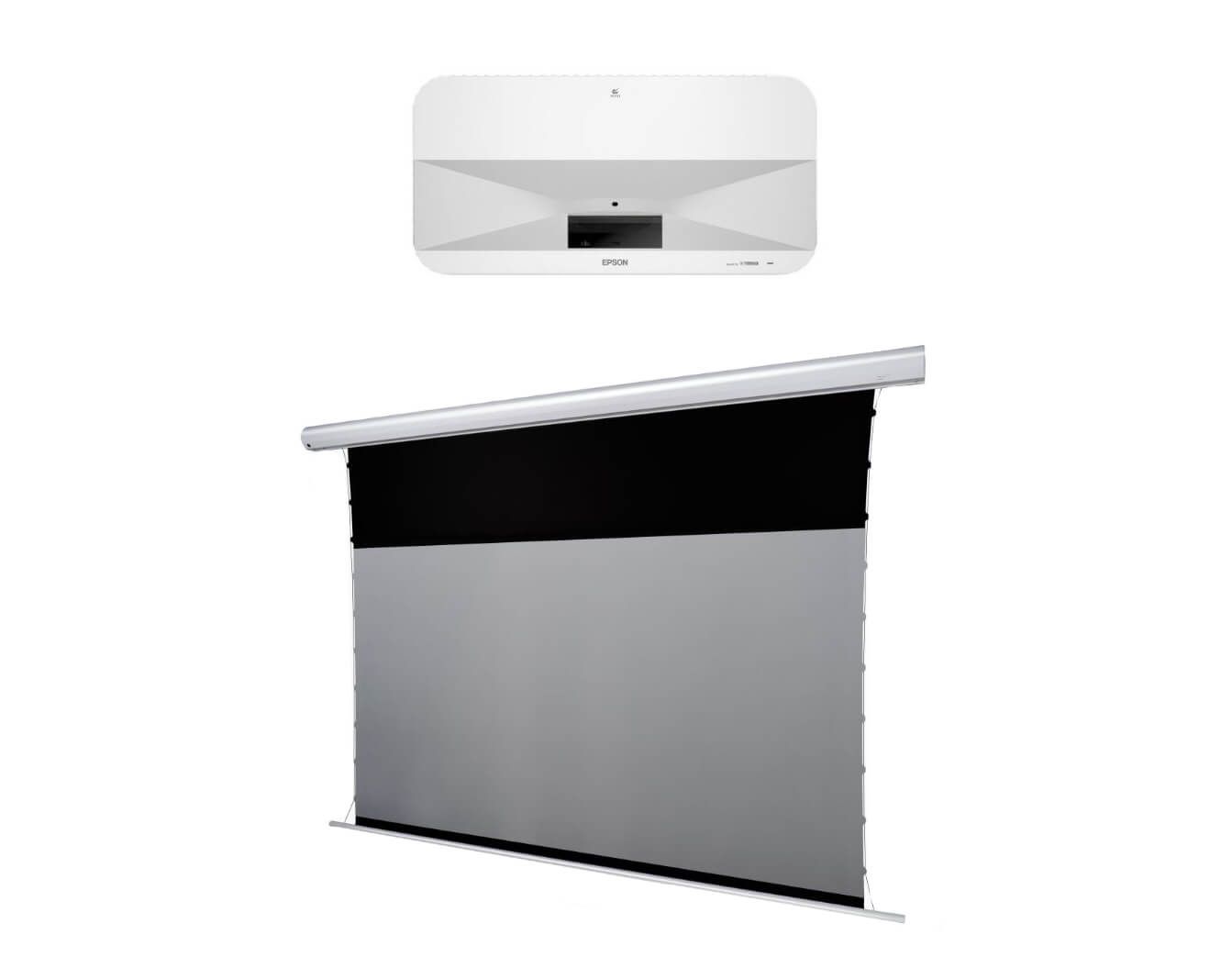 Pachet proiectie cu Ultra-Short-Throw Epson EH-LS800W si Ecran de proiectie Tensionat SKT100XH-CLR-E12