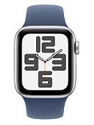 Apple Watch SE GPS + Cellular 40mm Silver Aluminium Case with Denim Sport Band - S/M