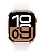 Apple Watch Series 10 GPS + Cellular 46mm Rose Gold Aluminium Case with Light Blush Sport Band - S/M