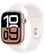 Apple Watch Series 10 GPS + Cellular 46mm Rose Gold Aluminium Case with Light Blush Sport Band - S/M