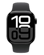 Apple Watch Series 10 GPS 42mm Jet Black Aluminium Case with Black Sport Band - M/L