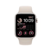 Apple Watch SE GPS + Cellular 40mm Starlight Aluminium Case with Starlight Sport Band - M/L