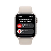 Apple Watch SE GPS + Cellular 40mm Starlight Aluminium Case with Starlight Sport Band - M/L