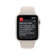 Apple Watch SE GPS + Cellular 40mm Starlight Aluminium Case with Starlight Sport Band - M/L