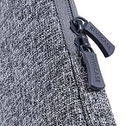RIVACASE Anvik 13.3  Laptop sleeve  light grey  with handle  waterproof material  plush interior  back pocket for smartphone  business cards  accessories