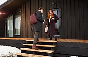 RIVACASE Anvik 13.3  Laptop sleeve  light grey  with handle  waterproof material  plush interior  back pocket for smartphone  business cards  accessories