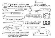 Top Tools 1/4   3/8  tool set  100 pieces