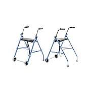 Two-wheel rehabilitation support - walker Blue black