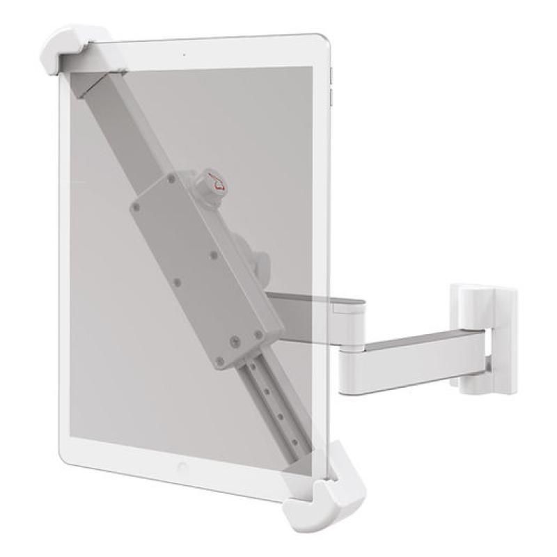 Stand tableta si Barkan T72, 7  - 14 / 18-36 cm, Greutate maxima 5.6kg, distanta maxima fata de perete 11.5 / 29 cm., Culoare: Alb.