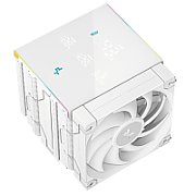 Cooler Procesor DEEPCOOL AK620 DIGITAL PRO ALB, marime heatsink 127x110x157mm, 2 ventilatoare, viteza ventilatoare 500-1750 RPM +/- 10%, Airflow: 60.89 CFM,  Suport AMD: AM4/AM5, suport INTEL: LGA 1851/1700/1200/1151/1150/1155/2011-v3/2011/2066, nivel de zgomot: 28 dBA