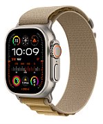 Apple Watch Ultra 2 GPS + Cellular 49mm Natural Titanium Case with Tan Alpine Loop - Large