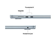 Laptop Apple MacBook Air MW1H3RO/A, 15.3 inch 2880 x 1864, Apple M4 10-Core (10 C / 10 T), 16 GB RAM, 512 GB SSD, Apple 10-Core GPU, Mac OS, Sky Blue