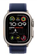 Apple Watch Ultra 2 GPS + Cellular 49mm Natural Titanium Case with Blue Trail Loop - S/M