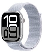 Apple Watch Series 10 GPS + Cellular 46mm Silver Aluminium Case with Blue Cloud Sport Loop
