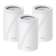BE11000 Whole Home Mesh Wi-Fi 7 System(Tri-Band) SPEED: 688 Mbps at 2.4 GHz + 4324 Mbps at 5 GHz + 5765 Mbps at 6 GHz SPEC: Internal Antennas, 2 × 5 Gigabit Ports + 1 × 2.5 Gigabit Port (WAN/LAN auto-sensing), 1× USB Port, 240MHz for 5 GHz and 320MHz for 6 GHz, 6-Stream FEATURE: Deco App, Router/AP