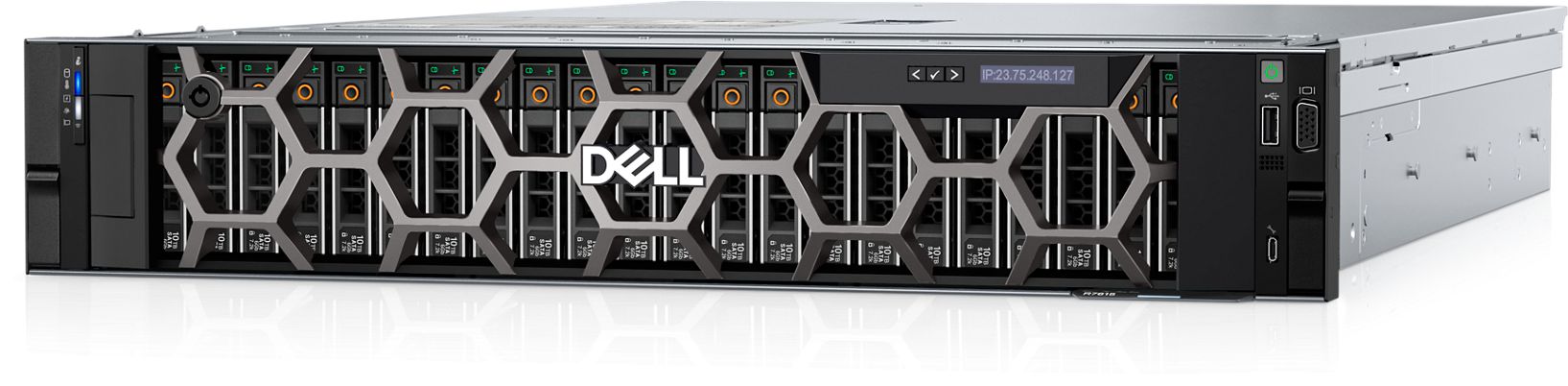 Server DELL Poweredge R7615, Rack, 2 x AMD EPYC 9354P (32 C / 64 T, 3.25 GHz - 3.75 GHz, 30 MB cache, 300 W), 32 GB DDR5 ECC, 2 x 480 GB SSD, 1100 W, Fara sistem de operare