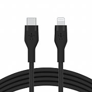 Belkin BOOST CHARGE Flex Silicone cable USB-C to Lightning - 1M - Black