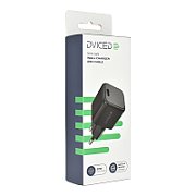 Dviced Wall charger 30W GaN USB-C EU w cable - Black
