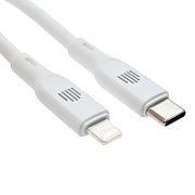 Dviced Cable USB-C to Lightning silicone 1,25m - White