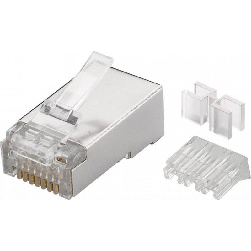 Mufa RJ45 FTP cat.6A 50 microni cu ghidaj (10 buc)