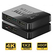 Splitter HDMI 2 porturi, 1 intrare - 2 iesiri, 3D, 4K x 2K, FULL HD, cablu USB, PremiumCord
