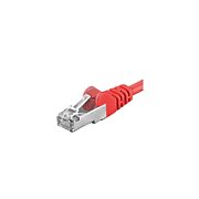 Patchcord SFTP RJ45-RJ45 Cat.6A, 0.25m, rosu