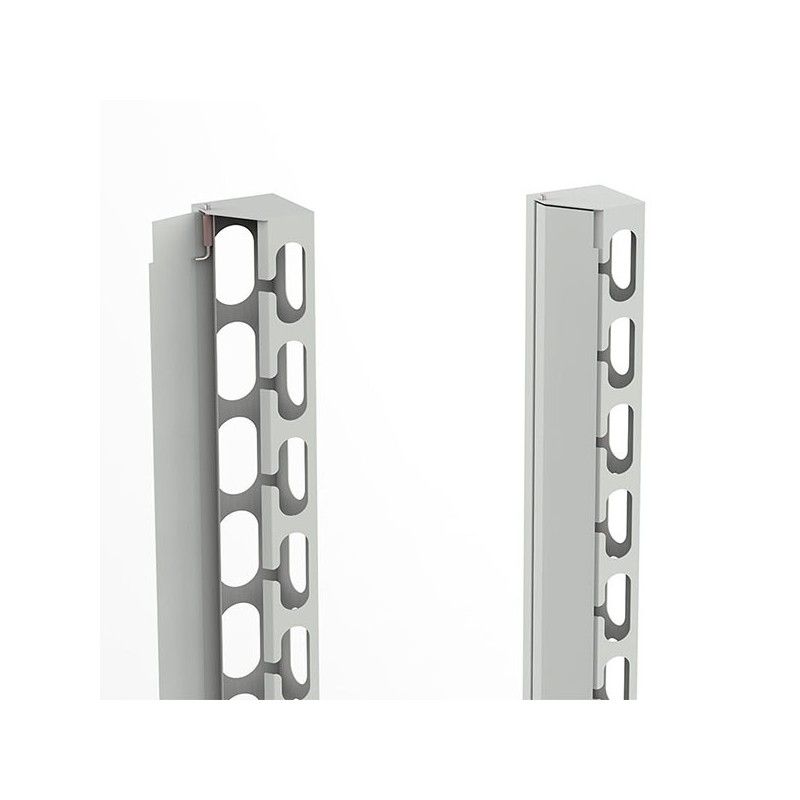 Ghidaj vertical 39U, pentru rack cu latimea de 800mm, 1 set (stanga + dreapta) negru, DECKRO