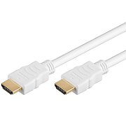 Cablu HDMI, tata-tata, 4K, High quality, V1.4 contacte aurite, 1m, alb, PremiumCord