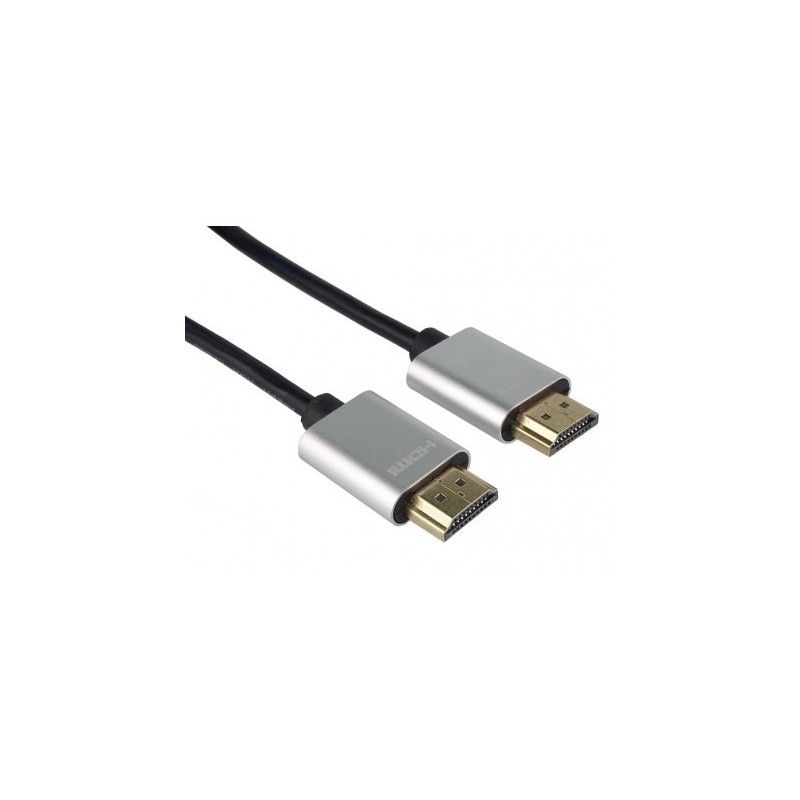 Cablu HDMI plat, Slim, High Speed Ethernet, V2.0, 4K@60hz, conectori auriti, 2m, PremiumCord