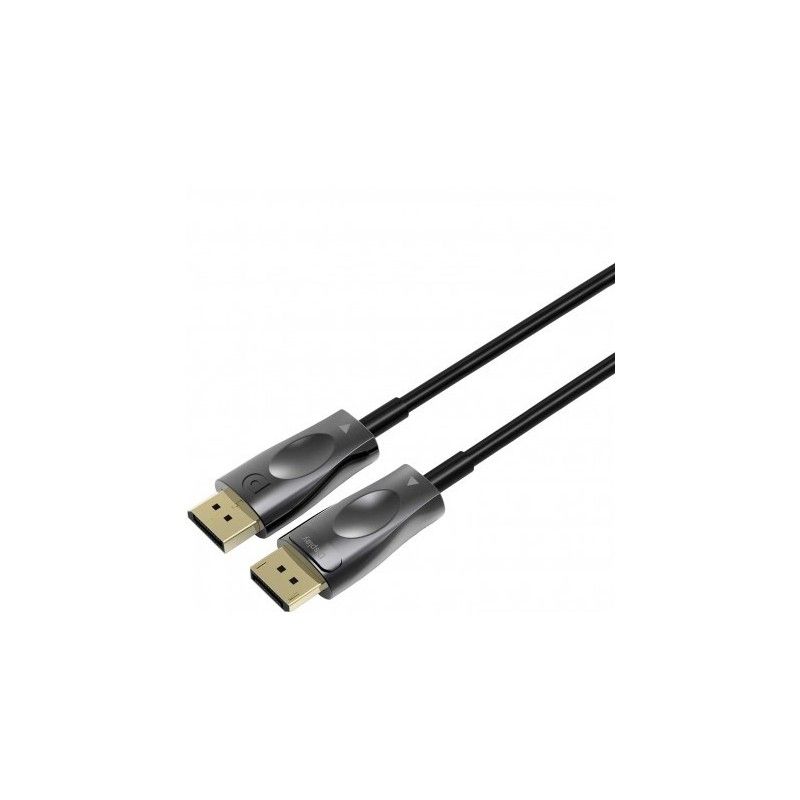 Cablu Fibra Optica DisplayPort, tata - tata, V1.4, 8K (7680x4320), conectori auriti, 10m, PremiumCord
