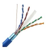 Cablu FTP, Cupru, categoria 6, AWG23/1, 0,53mm, manta LSZH , Eca, albastru , Emtex (305m)