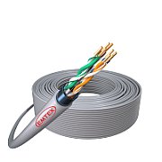Cablu F/UTP, Cat.5e, Cupru, 24AWG/1, manta PVC, Eca, Fluke Pass, cutie 305m , gri - Emtex