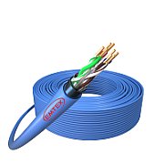 Cablu F/UTP, Cat.6, Cupru, 23AWG/1, manta LSZH, Dca-s2,d2,a1, Fluke Pass, tambur 305m, albastru - Emtex